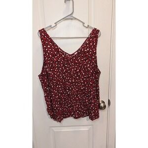 Old Navy Red Leopard Tank‎ XXL